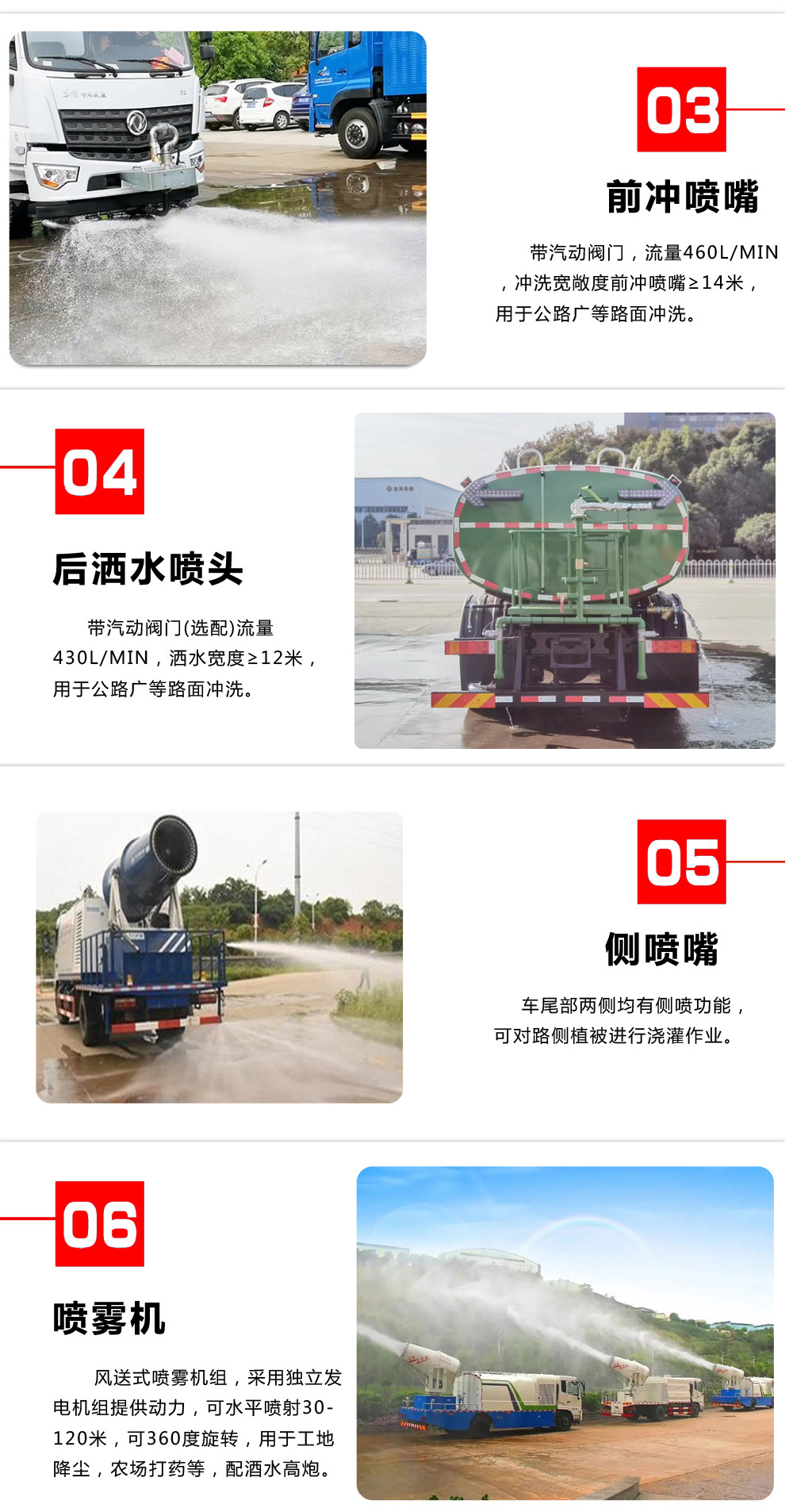 东风专底D3L后双桥抑尘车国六16立方/50-120米雾炮
